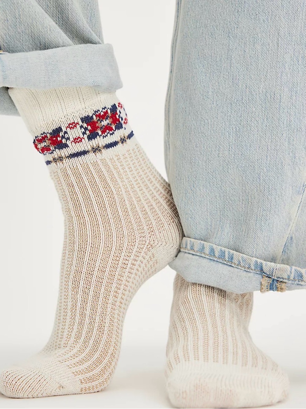 Free People Mosaic Socks. NWT. Ivory